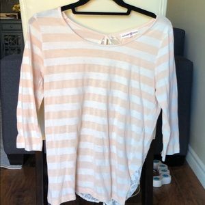 Light pink and white top